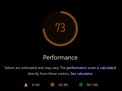 Performance 73点