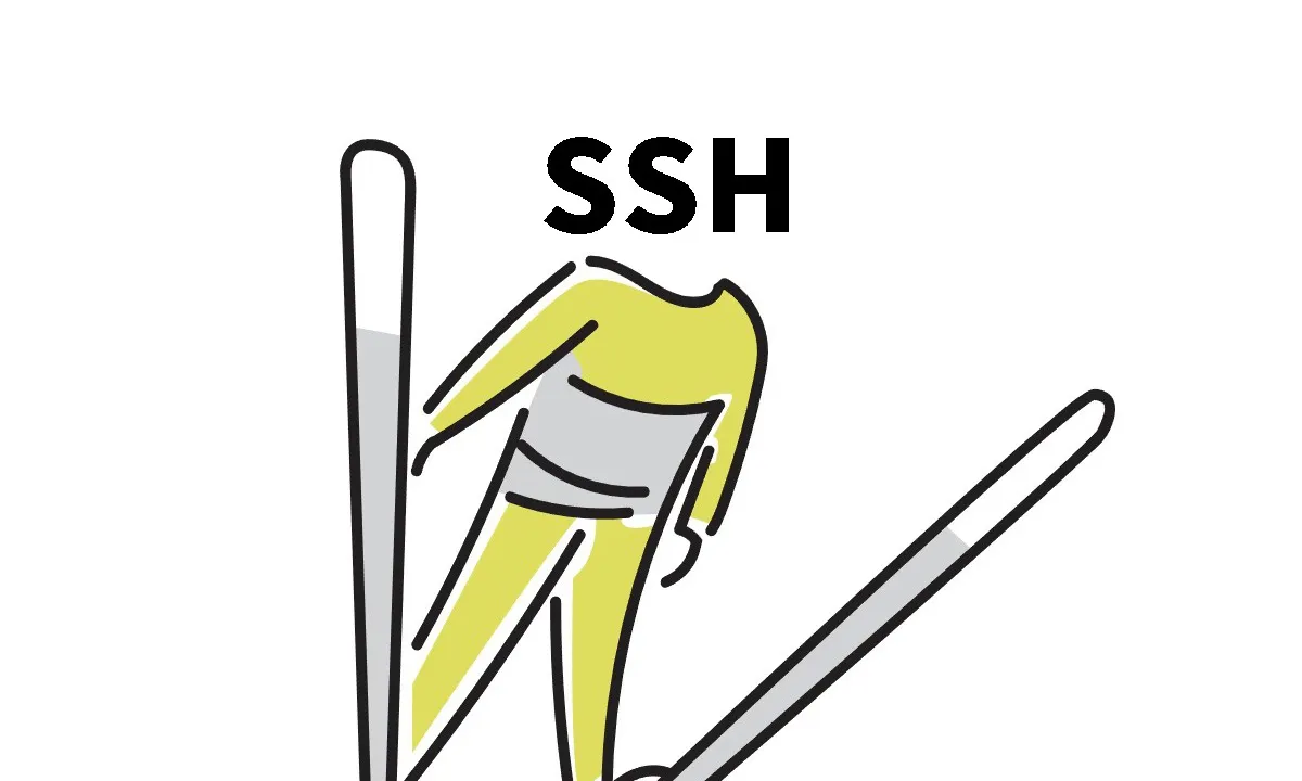 スキージャンプするSSH
