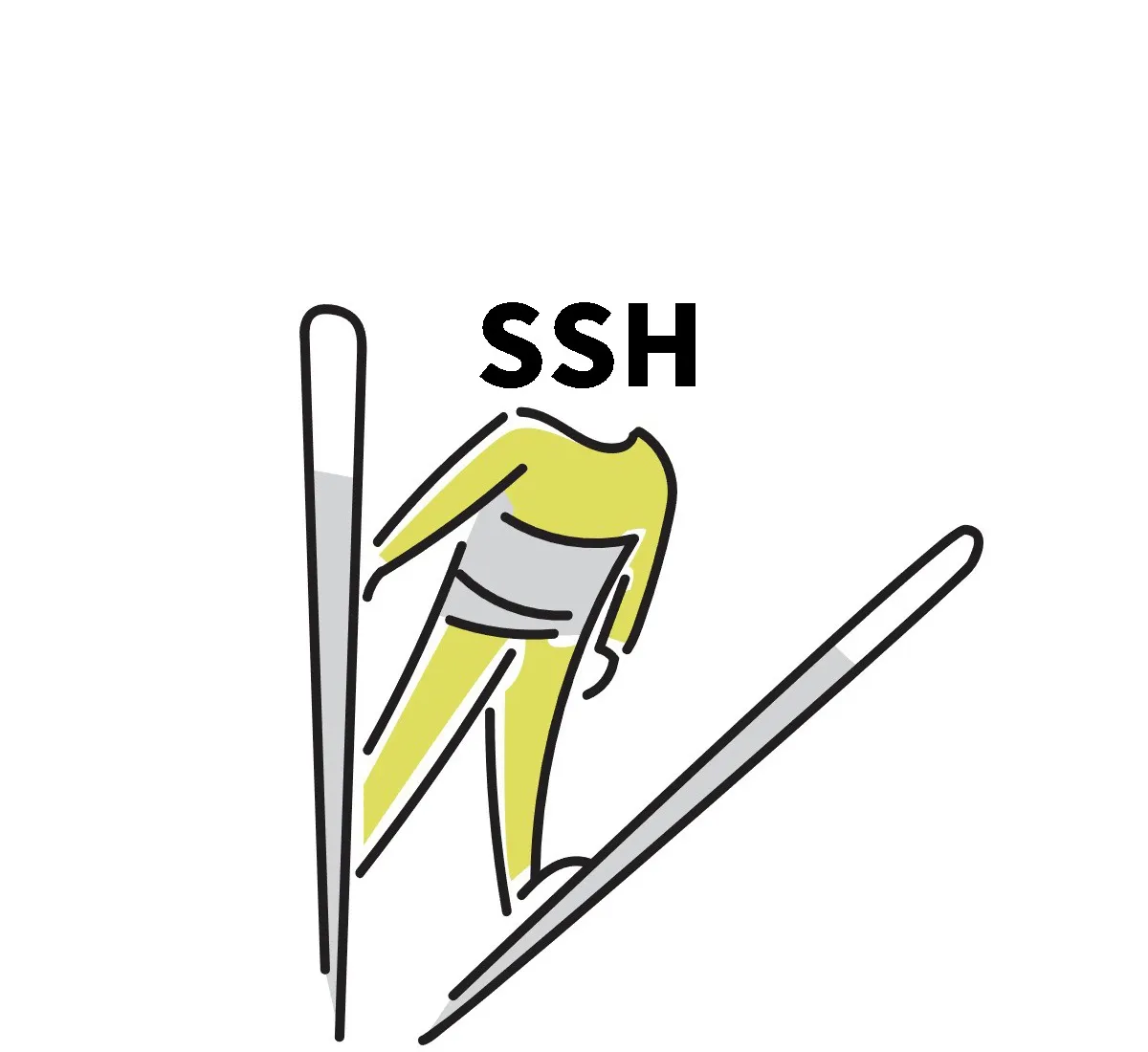 スキージャンプするSSH